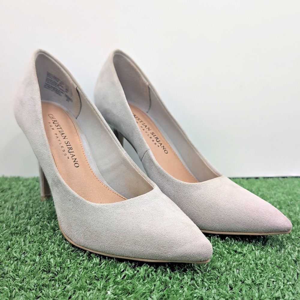 Christian Siriano For Payless Stiletto Shoes Womens 7 Gray Heel Dress High Heels